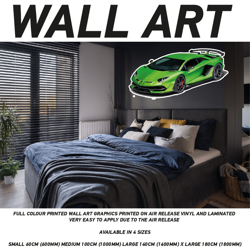 CIW01-62 3D Supercar Mural Sticker Poster Various Designs Available