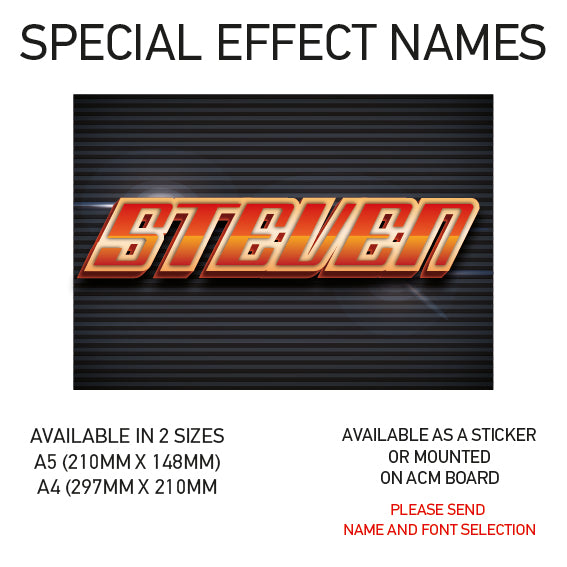 SEN01-60 Personalised Name door stickers kids bedroom Boy Girl Custom Nursery