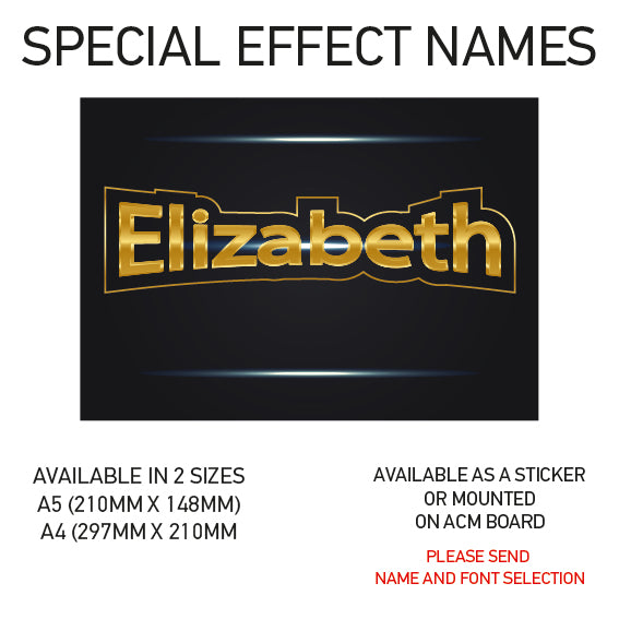 SEN01-60 Personalised Name door stickers kids bedroom Boy Girl Custom Nursery