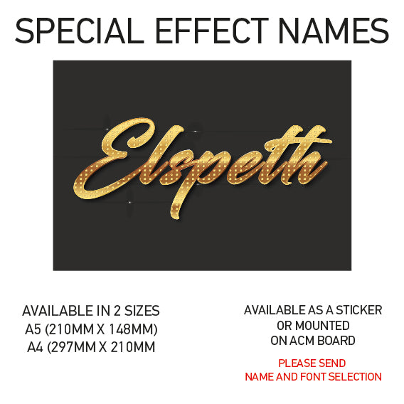 SEN01-60 Personalised Name door stickers kids bedroom Boy Girl Custom Nursery