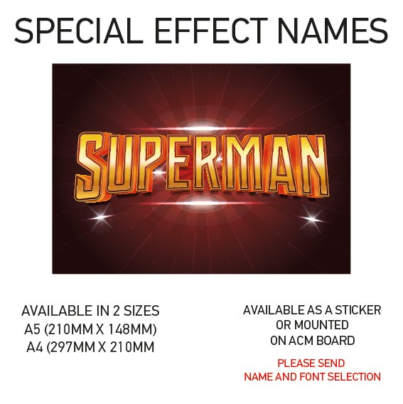 SEN01-60 Personalised Name door stickers kids bedroom Boy Girl Custom Nursery