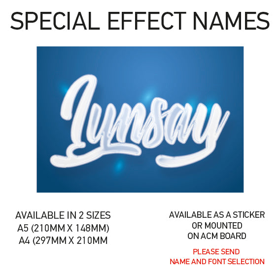 SEN01-60 Personalised Name door stickers kids bedroom Boy Girl Custom Nursery