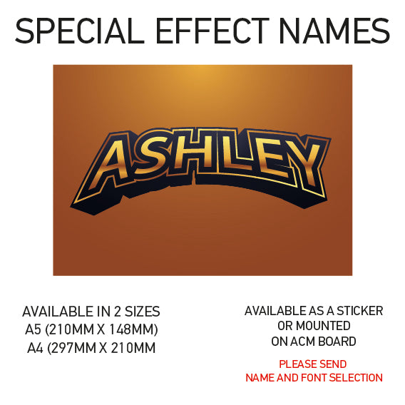 SEN01-60 Personalised Name door stickers kids bedroom Boy Girl Custom Nursery