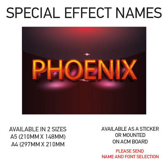 SEN01-60 Personalised Name door stickers kids bedroom Boy Girl Custom Nursery