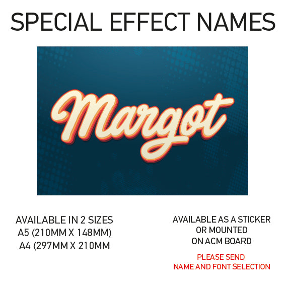 SEN01-60 Personalised Name door stickers kids bedroom Boy Girl Custom Nursery