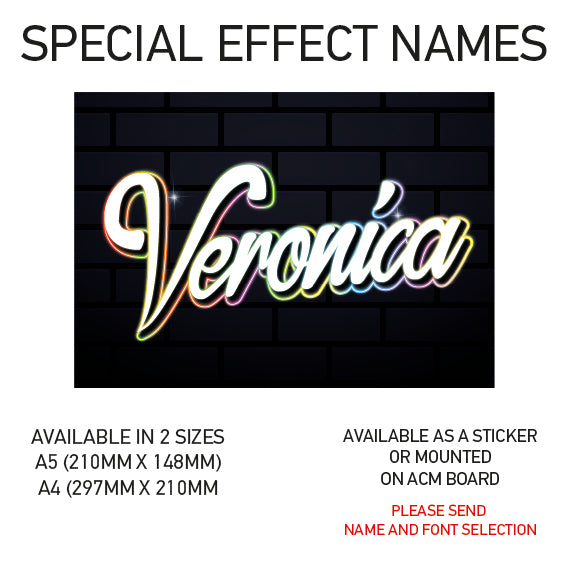 SEN01-60 Personalised Name door stickers kids bedroom Boy Girl Custom Nursery