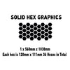 SHEX01 Car Solid Medium Hexagon Camouflage Side Kit Honeycomb Stickers Graphics