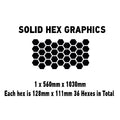 SHEX01-03 Car Solid Medium Hexagon Camouflage Side Kit Honeycomb Stickers Graphics