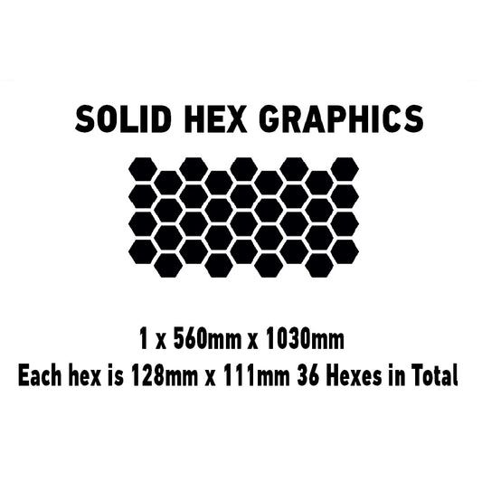 SHEX01 Car Solid Medium Hexagon Camouflage Side Kit Honeycomb Stickers Graphics