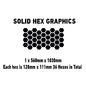 SHEX01 Car Solid Medium Hexagon Camouflage Side Kit Honeycomb Stickers Graphics
