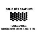 SHEX01 Car Solid Medium Hexagon Camouflage Side Kit Honeycomb Stickers Graphics