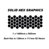 SHEX02 Car Solid Medium Hexagon Camouflage Side Kit Honeycomb Stickers Graphics