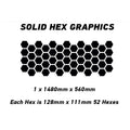 SHEX02 Car Solid Medium Hexagon Camouflage Side Kit Honeycomb Stickers Graphics