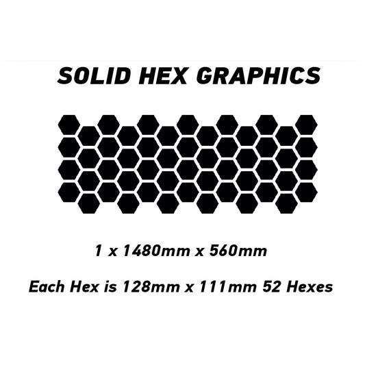SHEX02 Car Solid Medium Hexagon Camouflage Side Kit Honeycomb Stickers Graphics