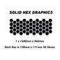 SHEX02 Car Solid Medium Hexagon Camouflage Side Kit Honeycomb Stickers Graphics
