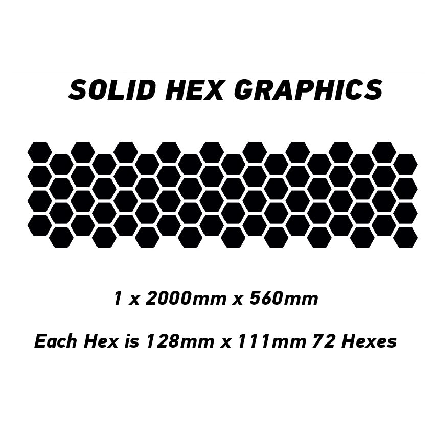 SHEX03 Car Solid Medium Hexagon Camouflage Side Kit Honeycomb Stickers Graphics