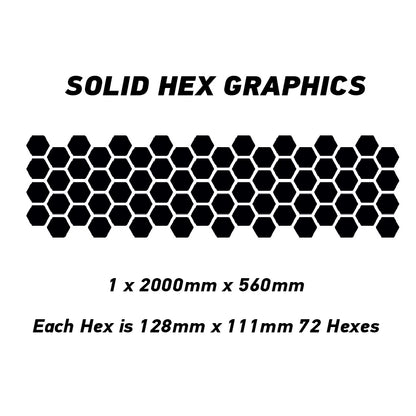 SHEX03 Car Solid Medium Hexagon Camouflage Side Kit Honeycomb Stickers Graphics