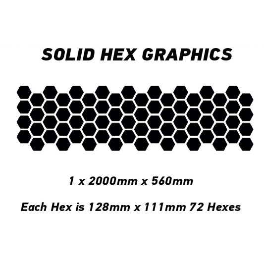 SHEX03 Car Solid Medium Hexagon Camouflage Side Kit Honeycomb Stickers Graphics