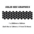 SHEX03 Car Solid Medium Hexagon Camouflage Side Kit Honeycomb Stickers Graphics