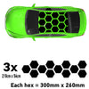 SHRXL Car Roof Hexagon Solid XL Camouflage Kit Honeycomb Stickers Graphics