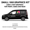 VAN06 Small Van Graphics Kit Sign Writing Vehicle lettering Livery signs Logo and Text