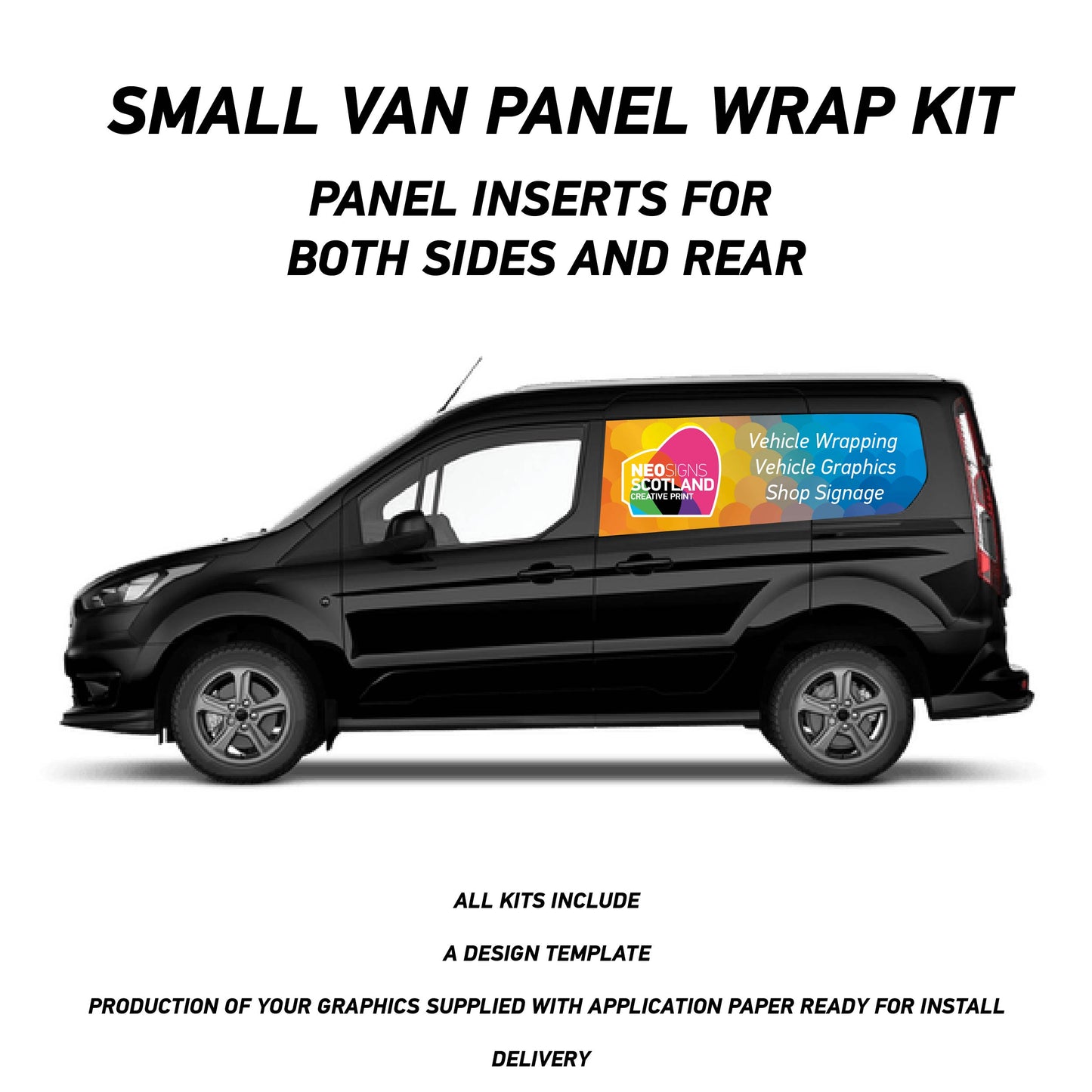 VAN11 Small Van Panel Wrap Kit Sign Writing Vehicle lettering Livery signs