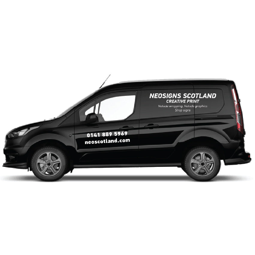 VAN01 Small Van Graphics Kit Sign Writing Vehicle lettering Livery signs Text only