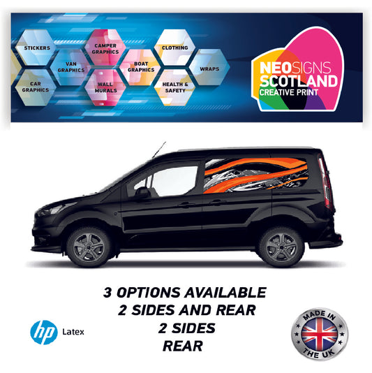 SMFC12 Colourful Stripe Small Van Panel Wrap Kit
