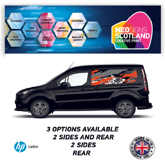 SMFC16 Colourful Pattern Small Van Panel Wrap Kit