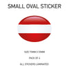 SOS02 Austria - Oval Sticker 4 x 75mm x 55mm