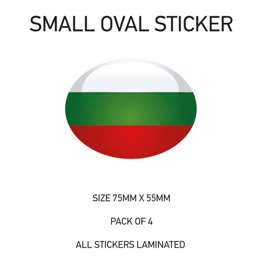 SOS04 Bulgaria - Oval Sticker 4 x 75mm x 55mm