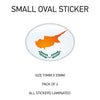 SOS06 Cyprus - Oval Sticker 4 x 75mm x 55mm