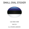 SOS08 Estonia - Oval Sticker 4 x 75mm x 55mm