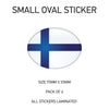 SOS09 Finland - Oval Sticker 4 x 75mm x 55mm