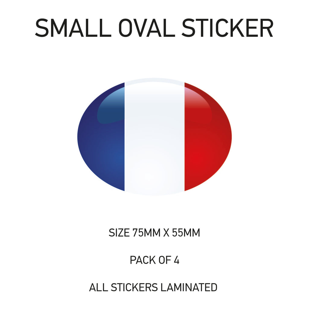 Oval Sticker 4 x 75mm x 55mm Choice of 36 SOS01-36
