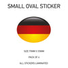 SOS11-20 Oval Flag Car Van Vinyl Stickers x4 - Printed Stickers Euro Vehicles Various Flags Available