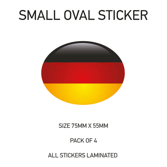SOS11-20 Oval Flag Car Van Vinyl Stickers x4 - Printed Stickers Euro Vehicles Various Flags Available