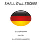 SOS11-20 Oval Flag Car Van Vinyl Stickers x4 - Printed Stickers Euro Vehicles Various Flags Available
