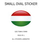 SOS11-20 Oval Flag Car Van Vinyl Stickers x4 - Printed Stickers Euro Vehicles Various Flags Available