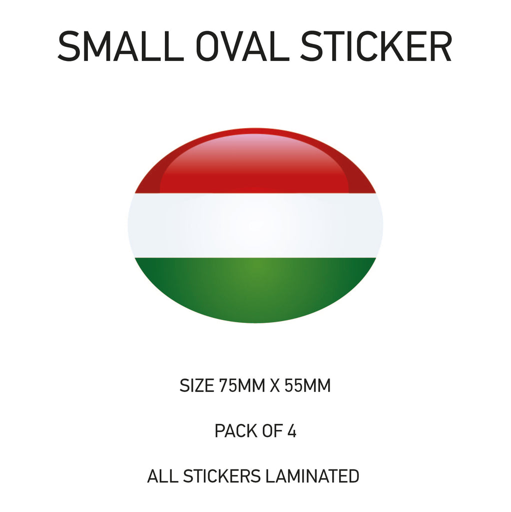 SOS13 Hungary - Oval Sticker 4 x 75mm x 55mm