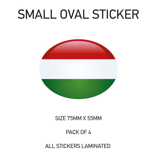 SOS13 Hungary - Oval Sticker 4 x 75mm x 55mm
