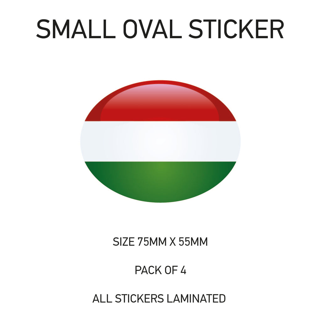 Oval Sticker 4 x 75mm x 55mm Choice of 36 SOS01-36