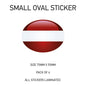 SOS11-20 Oval Flag Car Van Vinyl Stickers x4 - Printed Stickers Euro Vehicles Various Flags Available