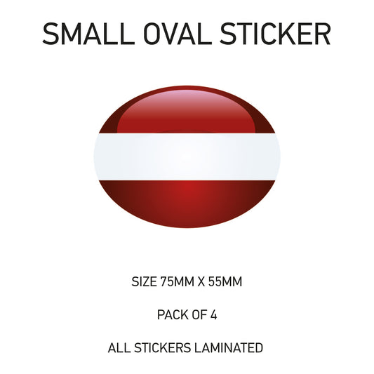 SOS16 Latvia - Oval Sticker 4 x 75mm x 55mm