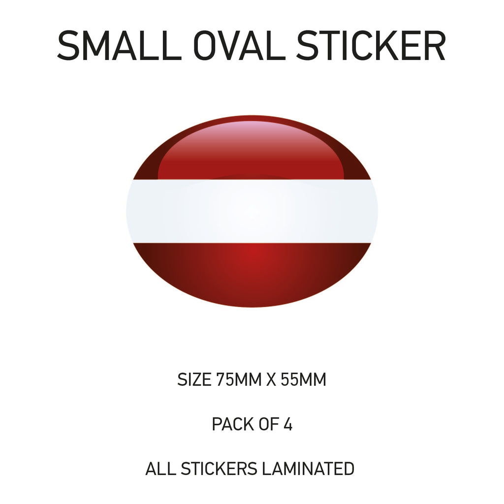 Oval Sticker 4 x 75mm x 55mm Choice of 36 SOS01-36