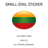SOS17 Lithuania - Oval Sticker 4 x 75mm x 55mm