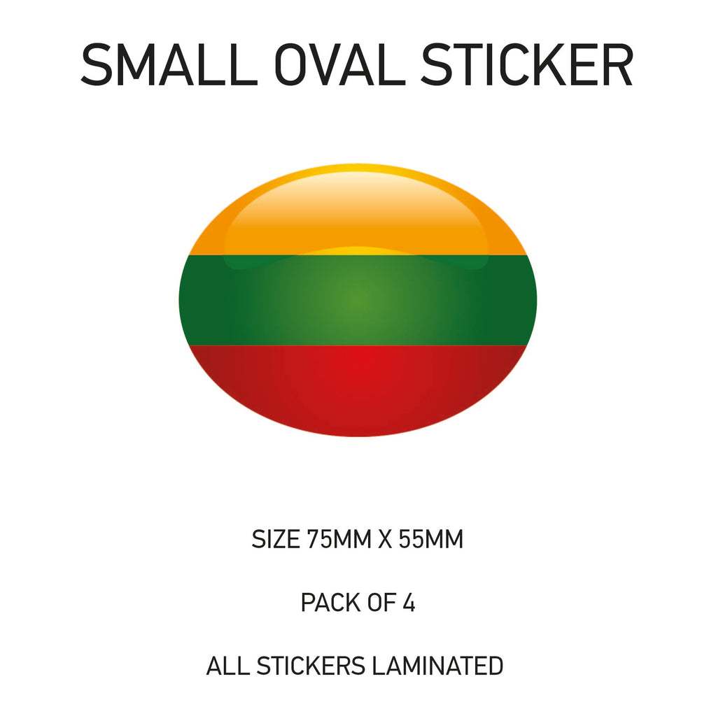 SOS17 Lithuania - Oval Sticker 4 x 75mm x 55mm
