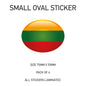 SOS17 Lithuania - Oval Sticker 4 x 75mm x 55mm