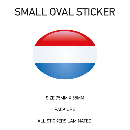 SOS18 Luxembourg  - Oval Sticker 4 x 75mm x 55mm