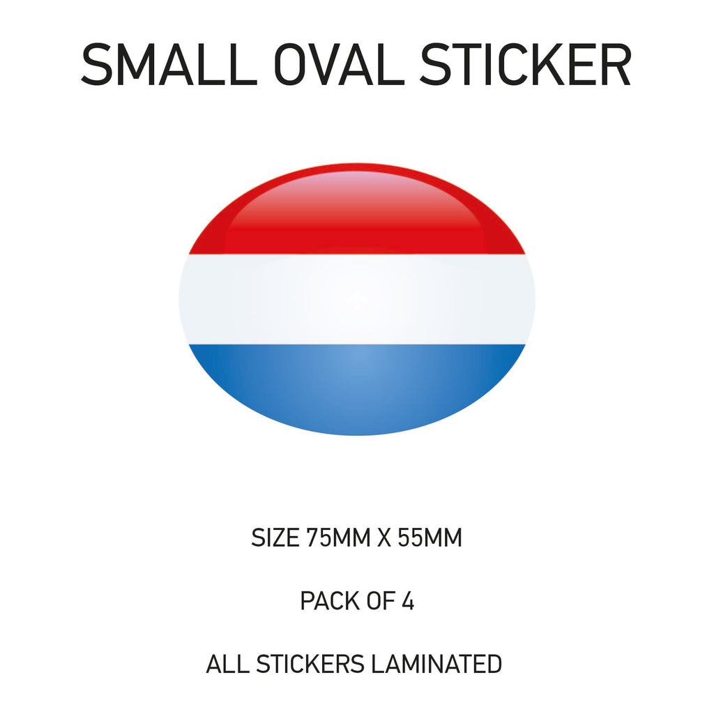 Oval Sticker 4 x 75mm x 55mm Choice of 36 SOS01-36